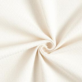 Tkanin dekoracyjna Żakard małe romby – mleczna biel, 