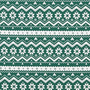 Tkanina bawełniana Popelina wzór norweski – zielony jodłowy, 