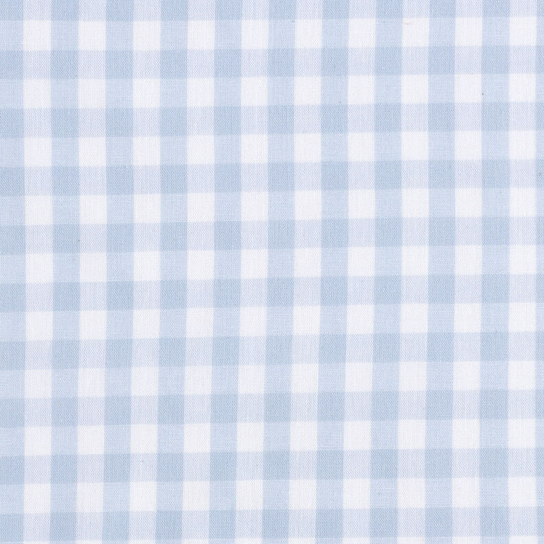Tkanina bawełniana Kratka Vichy 1 cm – jasnoniebieski jeans/biel,  image number 1