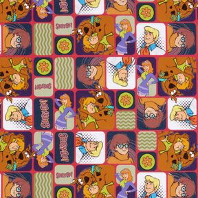 Popelina bawełniana Scooby Doo, komiks Tkanina na licencji – czerwień/mix kolorów, 