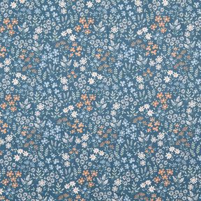 Bawełna powlekana kolorowa łąka kwietna – jasnoniebieski jeans/jasnoniebieski, 