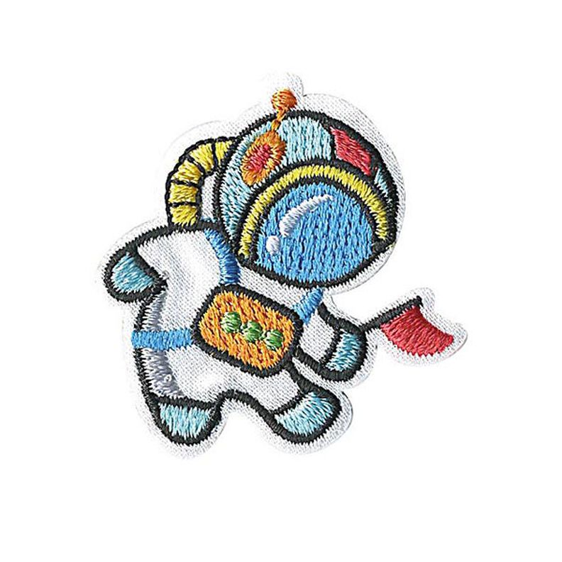 Aplikacja astronauta [ 3 x 3 cm ] – mleczna biel/jasnoniebieski,  image number 1