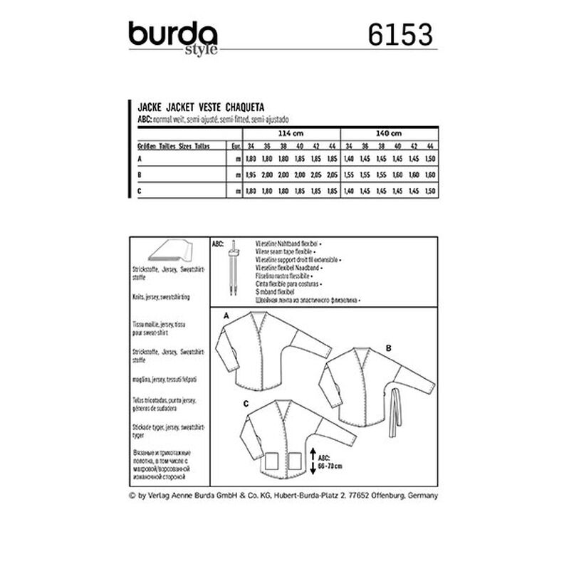 Kardigan, Burda 6153 | 34-44,  image number 12