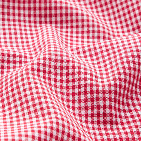 Tkanina bawełniana Kratka Vichy 0,2 cm – czerwień/biel, 