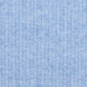 Dzianina swetrowa we wzór warkoczowy, melanż – jasnoniebieski jeans, 