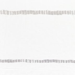 Tkanina na firany Woal delikatne paski 295 cm – jedwabnie szary/kość słoniowa, 