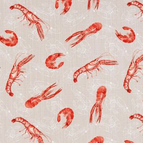 Tkanin dekoracyjna Panama homar – nerkowiec/ognista czerwień, 