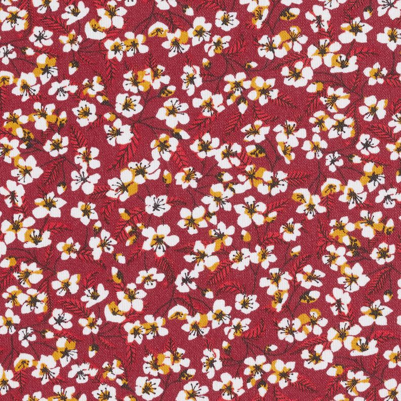 Bawełna powlekana kwiatostany – ciemnoczerwony/biel,  image number 1