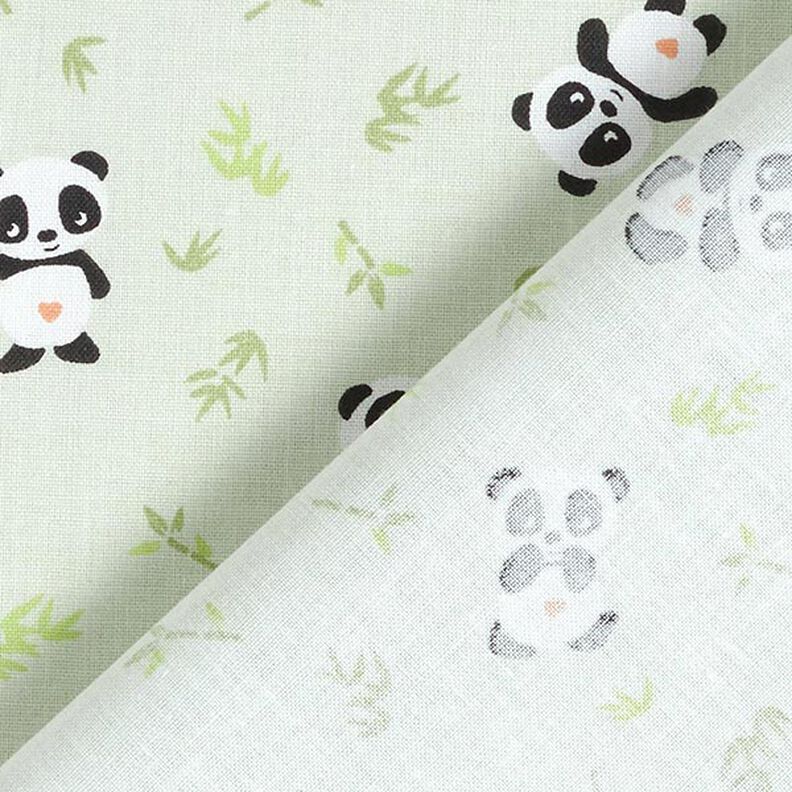 Tkanina bawełniana Kreton przytulanka panda – zieleń,  image number 4