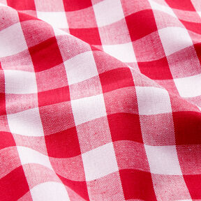 Tkanina bawełniana Kratka Vichy 1,7 cm – czerwień/biel, 