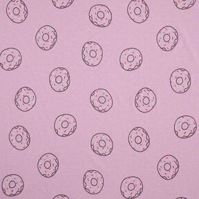 Dżersej bawełniany brokatowe pączki | by Poppy – pastelowy fiolet, 
