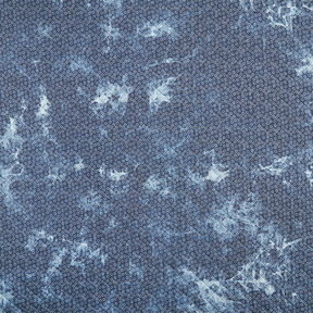 Tkanina pikowana chambray w batikowe kwiaty – dżins, 