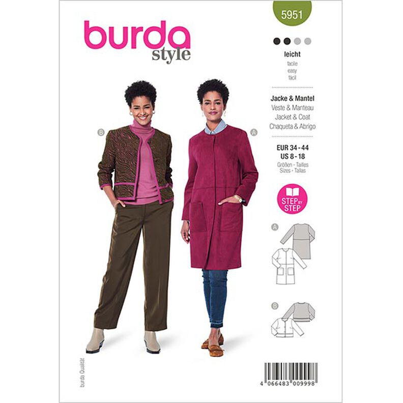 Kurtka / Płaszcz | Burda 5951 | 34-44,  image number 1