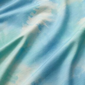 Dżersej bawełniany, batik – eukaliptusowy, 