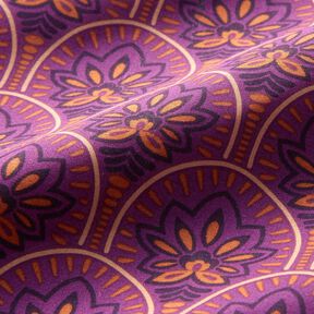 Bawełna powlekana abstrakcyjne wachlarze – purpura, 