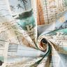 Tkanin dekoracyjna Half panama wakacje na plaży, kolaż – jasnobeżowy/eukaliptusowy,  thumbnail number 3
