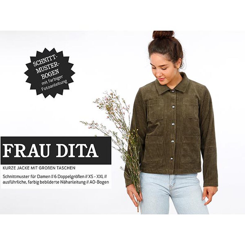 FRAU DITA – krótka kurtka z dużymi kieszeniami, Studio Schnittreif | XS - XXL,  image number 1