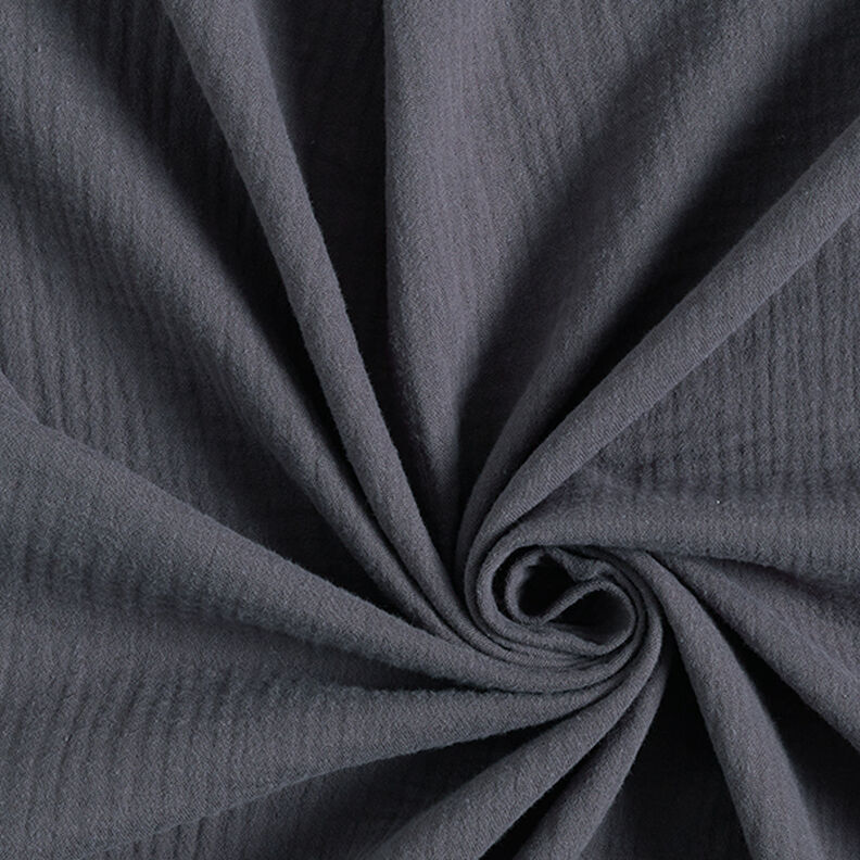 MuÅ›lin / Tkanina double crinkle â€“ ciemnoszary,  image number 1