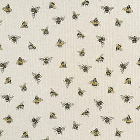 Tkanin dekoracyjna Half panama Pszczółki – naturalny, 