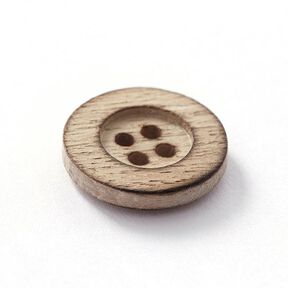 Guzik drewniany, 4 dziurki – naturalny, 