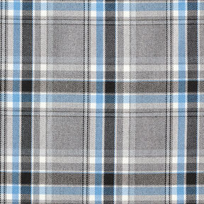 Tkanina spodniowa strecz Szkocka krata – szary/czerń, 