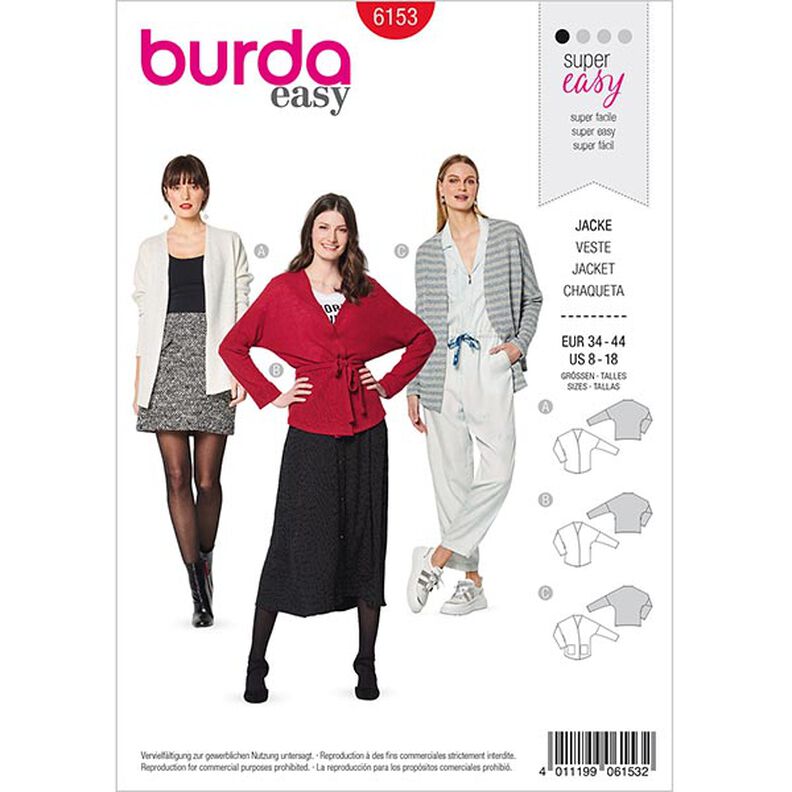 Kardigan, Burda 6153 | 34-44,  image number 1