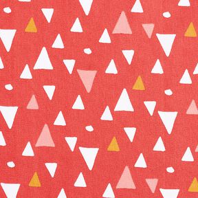 Tkanina bawełniana Kreton trójkąty – terakota, 