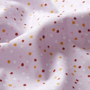 Tkanina bawełniana Kreton kropeczki – pastelowy fiolet, 