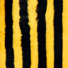 Sztuczne futerko – paski pszczoły – czerń/żółć, 