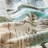 Tkanin dekoracyjna Half panama wakacje na plaży, kolaż – jasnobeżowy/eukaliptusowy,  thumbnail number 2