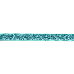 Taśma aksamitna Metaliczny [10 mm] – błękit morski, 