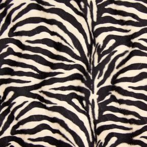 Imitacja sierści zwierzęcej zebra – krem/czerń, 
