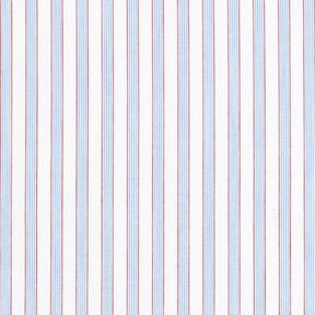 Tkanina bawełniana w dwukolorowe paski – biel/jasnoniebieski, 